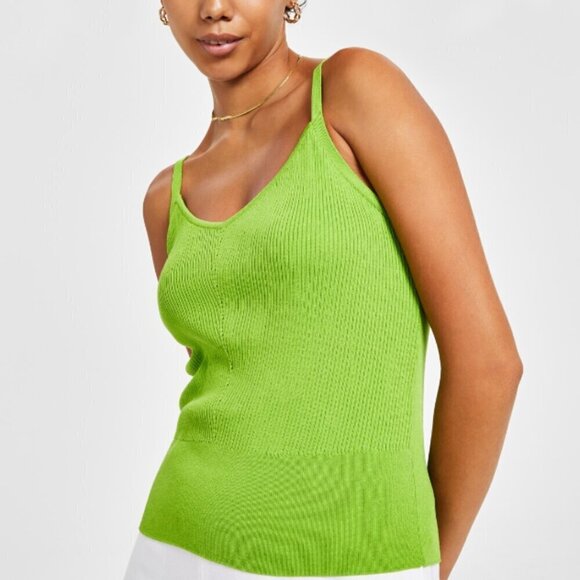 Bar III Women's Size XXL Green Apple Ribbed Sweater Camisole NWT - Picture 2 of 6